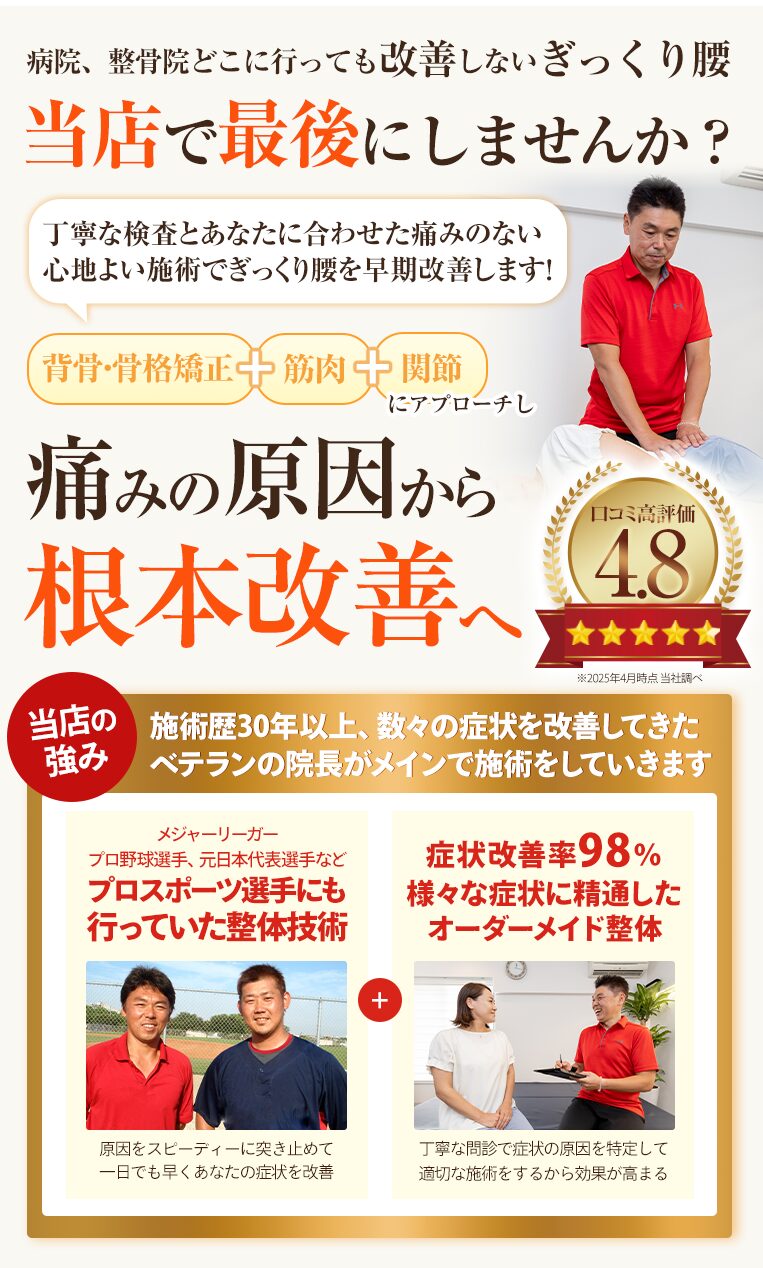 ぎっくり腰ファーストビューSP