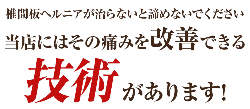 ヘルニア改善技術