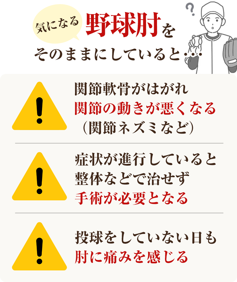 そのまま野球肘