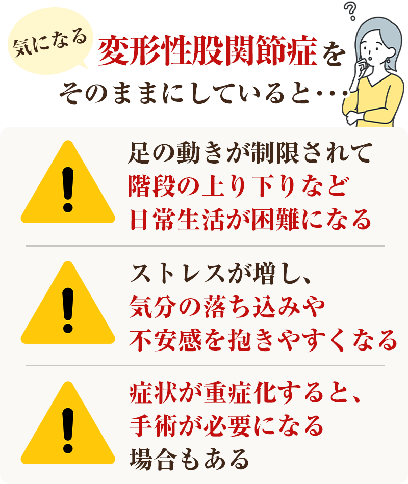 そのまま　変形性股関節症